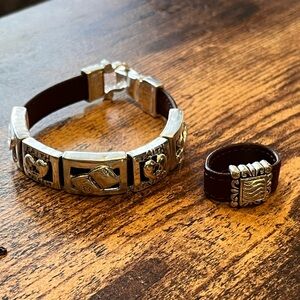 🌙 C1066 - 2 piece set with Faith charms